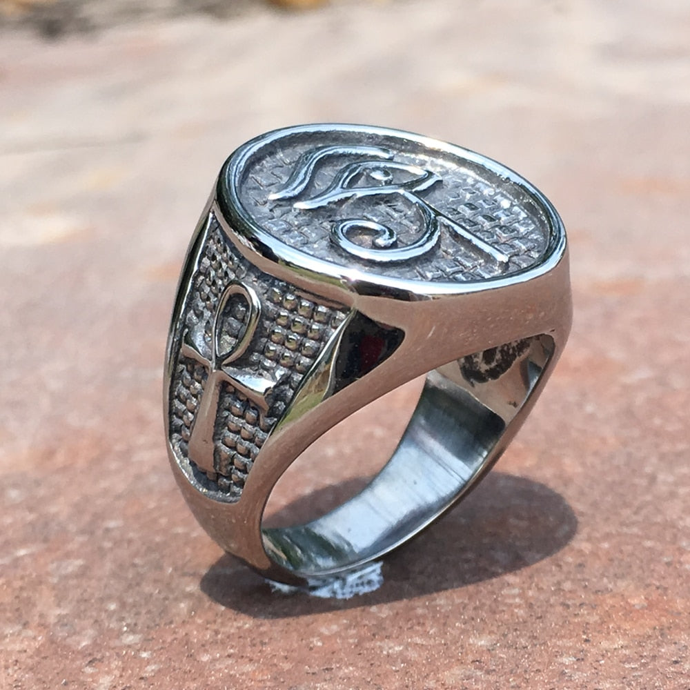 Eye of Horus Stainless Steel Ring